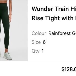 Wunder Train High-Rise Tights in Rainforest Green
